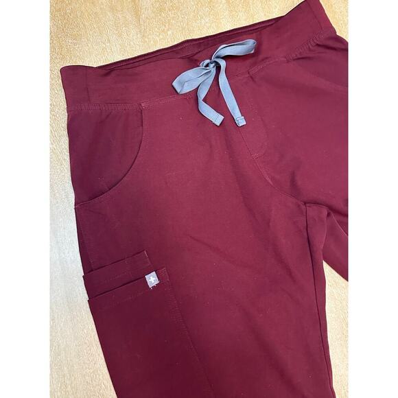 Figs Yola Skinny Scrub Pants (BURGUNDY) - Picture 2 of 6
